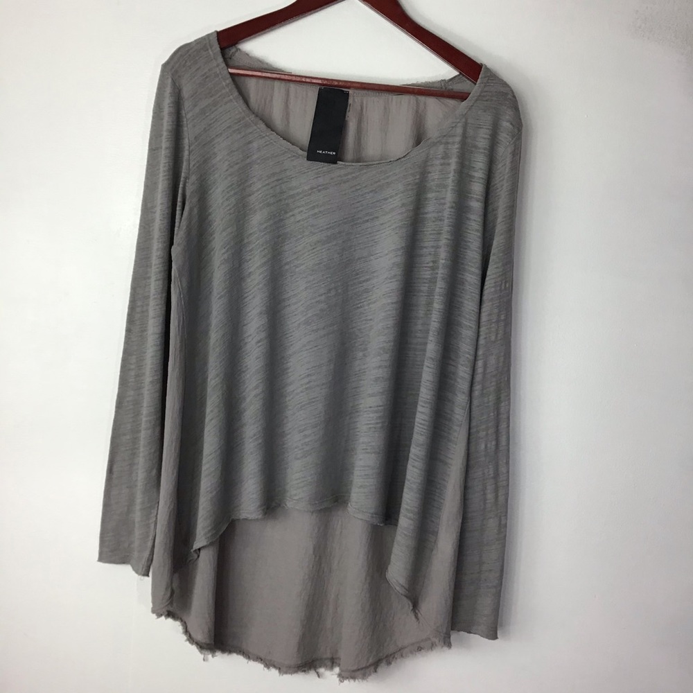 HEATHER Gray Long Sleeve Medium